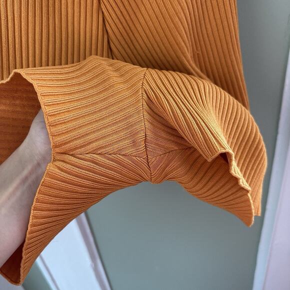 House of CB Eden Ribbed Bike Shorts in Rust Orange Large Stretch Hot - Picture 8 of 8